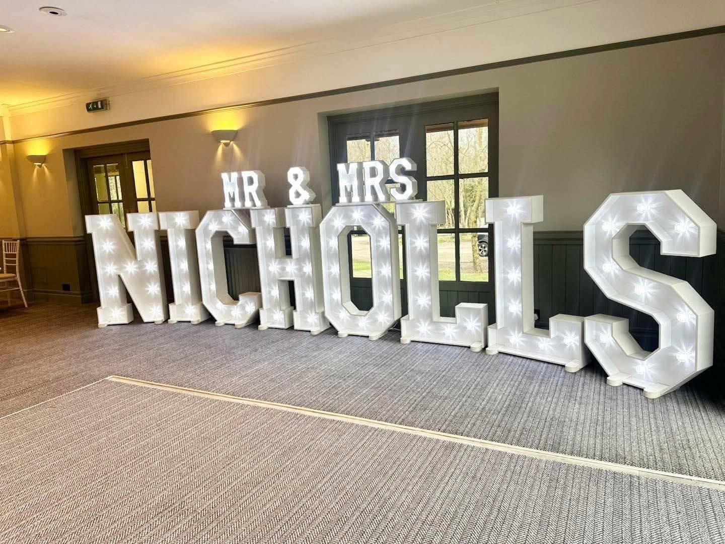 Light up letters