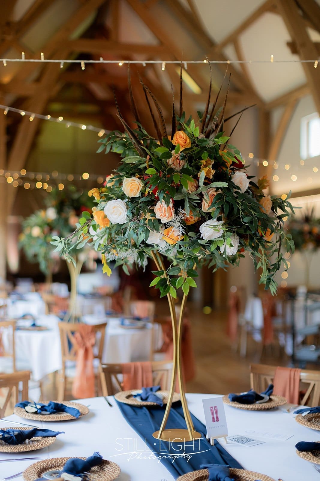 Real wedding ceremony styling with floral decor and elegant venue setup by The Wedding House Worcestershire