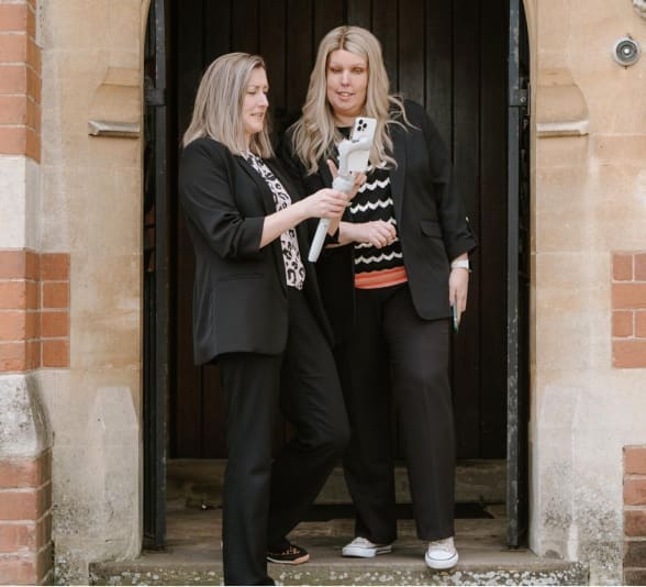Wedding content creator capturing behind-the-scenes moments and social media ready content on a wedding day